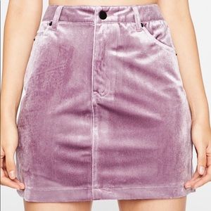 Icy lavender velvet skirt